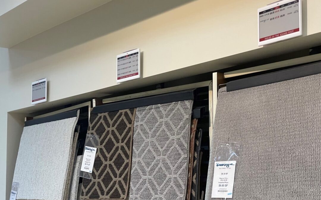 Etagg Solutions ESL installation in a retail environment